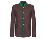Brown German Bavarian Austrian Traditional Wool Jacket