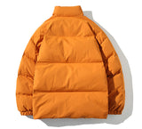 Parkas Thicken Warm Coat Stand Collar Jackets Solid Color Winter Fashion New Streetwear