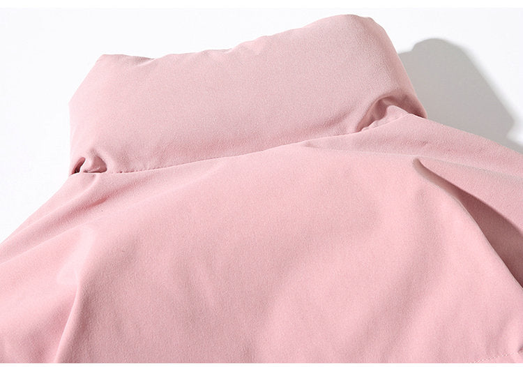 Parkas Thicken Warm Coat Stand Collar Jackets Solid Color Winter Fashion New Streetwear