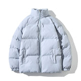 Parkas Thicken Warm Coat Stand Collar Jackets Solid Color Winter Fashion New Streetwear