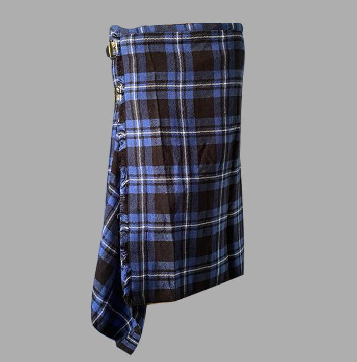 Gothic Fashion Utility Kilt For Men Blue Stripes Scottish,Classic,Modern Kilt