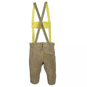 Men's Oktoberfest Suede Leather Orf Bavarian Lederhosen German Short