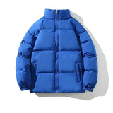 Parkas Thicken Warm Coat Stand Collar Jackets Solid Color Winter Fashion New Streetwear