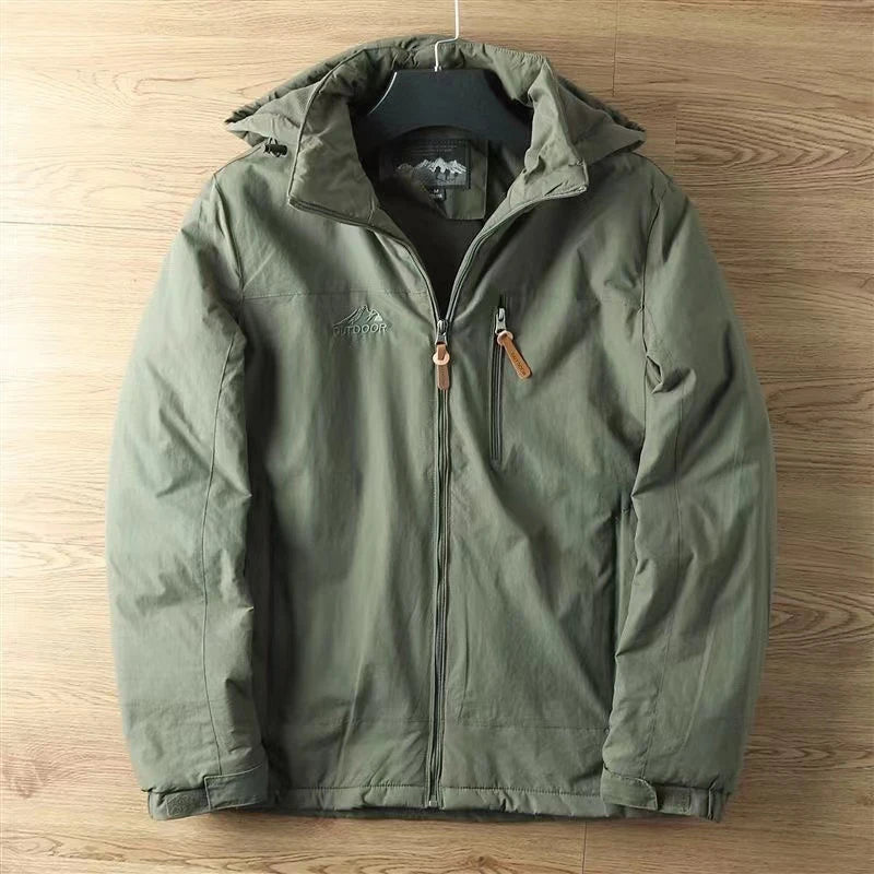 Waterproof Fleece Lined Warm Jacket Outdoor Hiking Trekking Jacket With Hood