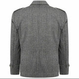 Men's Grey Tweed Argyle Kilt Jacket with Waistcoat - Wedding Formal Highlandwear