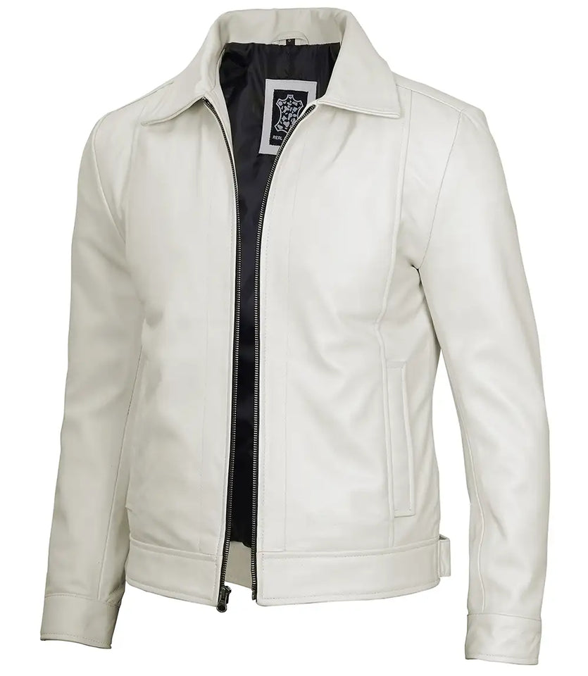 Men's Off-White Real Leather Jacket