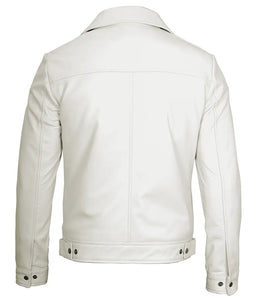 Men's Off-White Real Leather Jacket – Premium Style & Durability