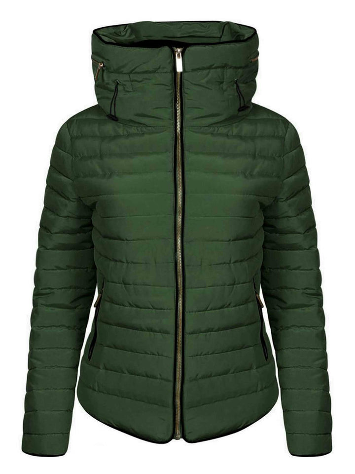 Women's Quilted Padded Puffer Jacket Ladies Bubble  Hoody Coat