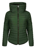Women's Quilted Padded Puffer Jacket Ladies Bubble  Hoody Coat