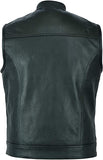 Men's Motorcycle Leather Waistcoat Vest