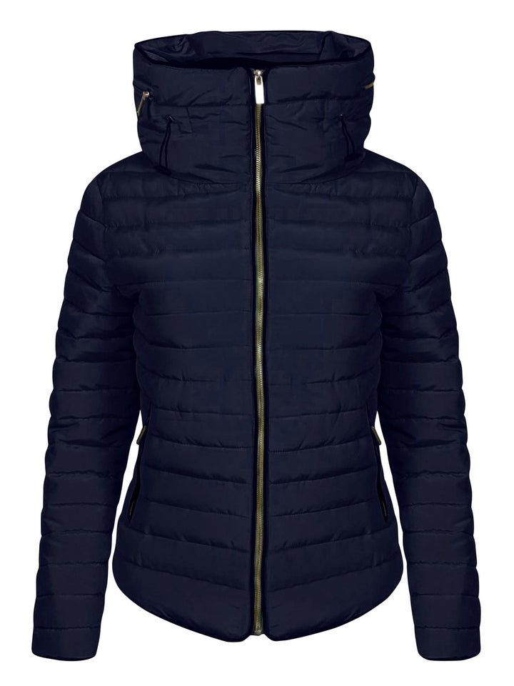 Women's Quilted Padded Puffer Jacket Ladies Bubble  Hoody Coat