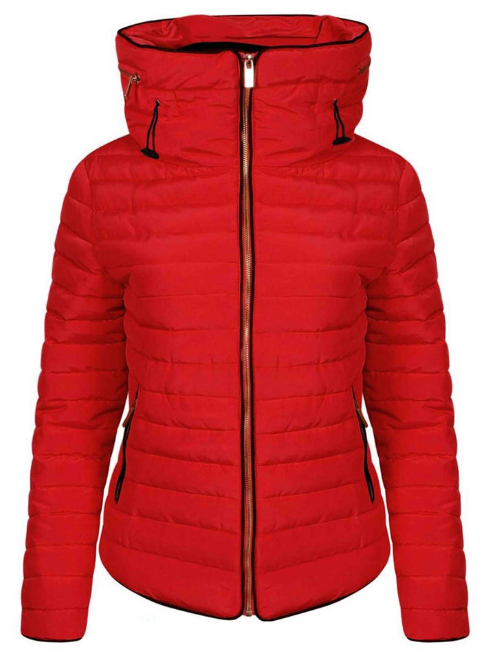 Women's Quilted Padded Puffer Jacket Ladies Bubble  Hoody Coat