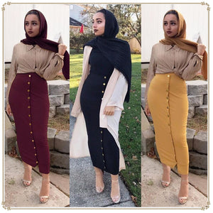 Winter Autumn High Waist Women Skirts  