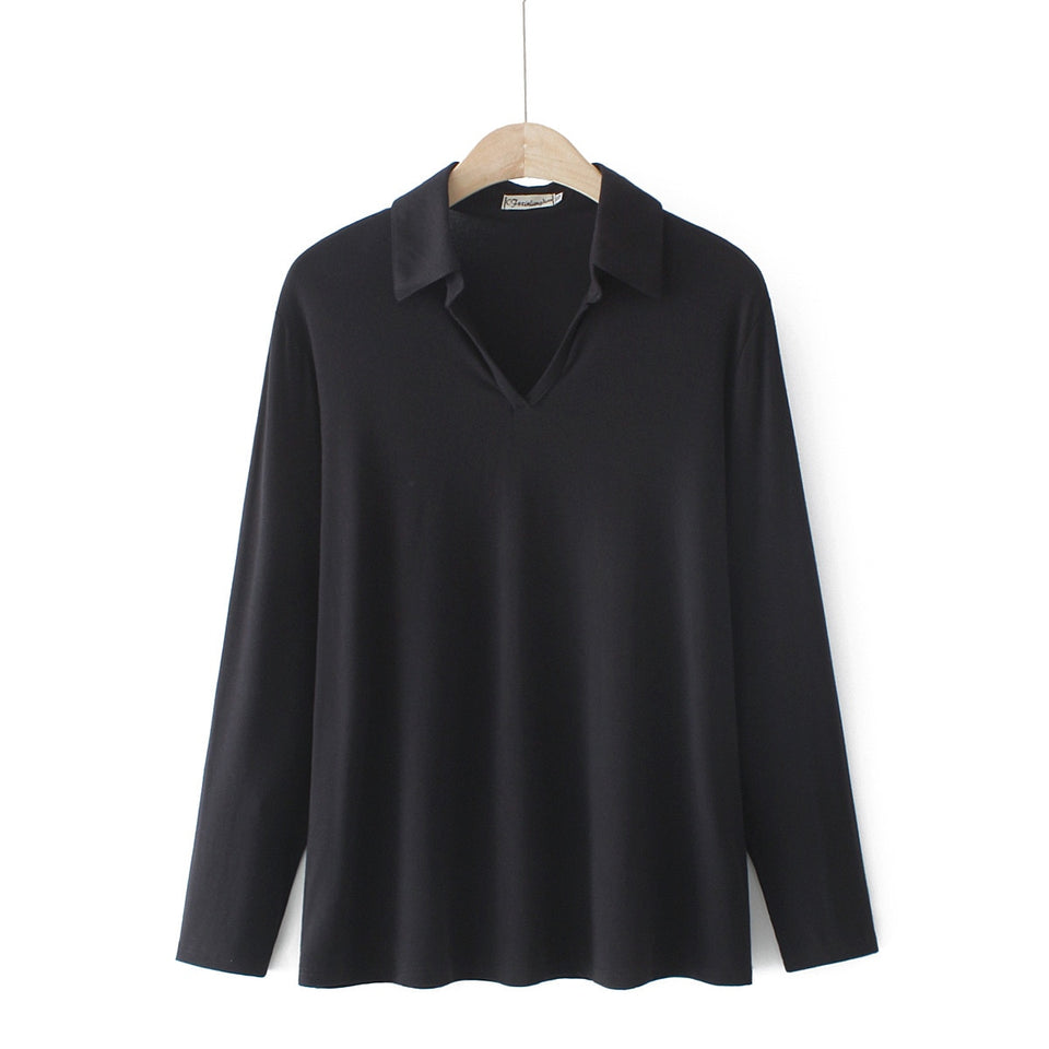 Solid Casual Long Sleeve T-shirts
