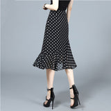 Chiffon Floral Skirt  Summer High Waist  A- line Skirt Woman Skirts