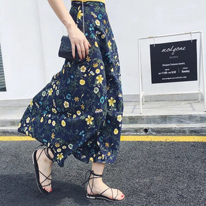 Summer floral skirt mid-length new style lace chiffon Skirt