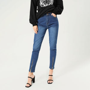 Fashion Women Jeans High Waist Slim Fit Skinny Pants Mom Jeans Casual