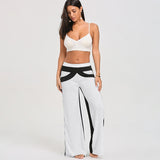  Block Loose Straight Trousers