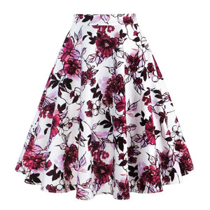 New Arrival Summer A Line Vintage Floral Skirt  Swing Skirts 