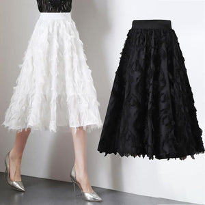  Loose Large Size High Waist A- line Skirt Woman Skirts