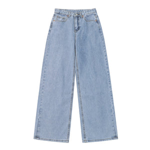 Women Jeans  New Wide Leg Casual  High Waist Trouser Jeans Fashion Straight