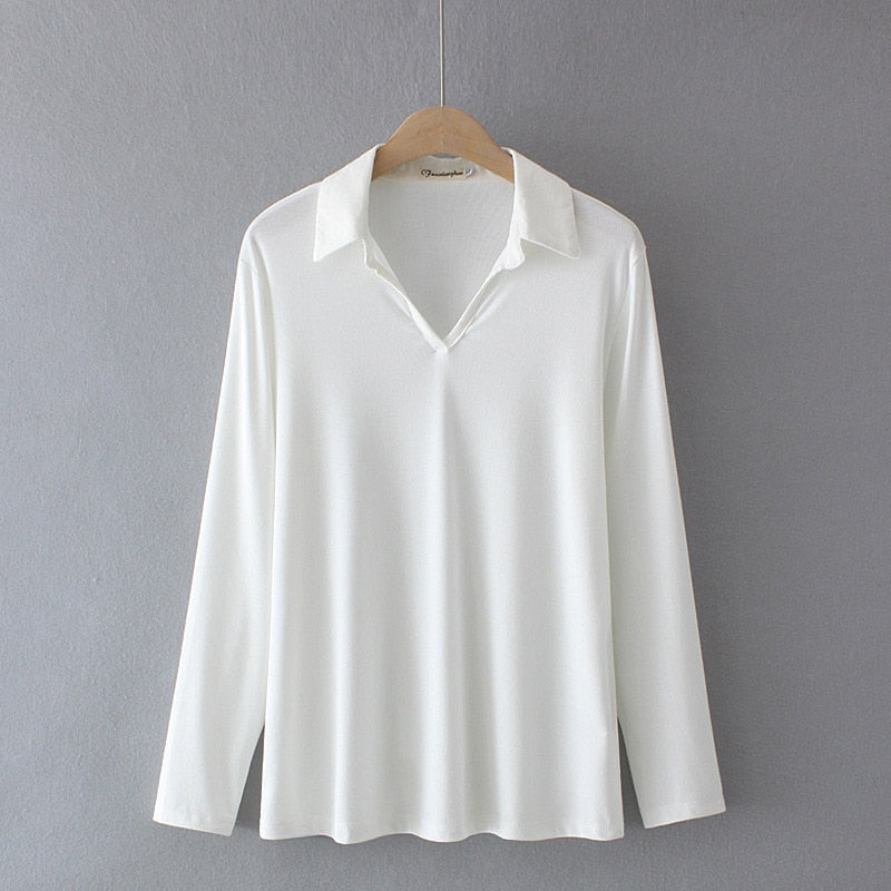 Solid Casual Long Sleeve T-shirts