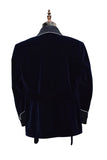 Mens Navy Blue Smoking Jackets Designer Luxury Party Wear Quilted Coats