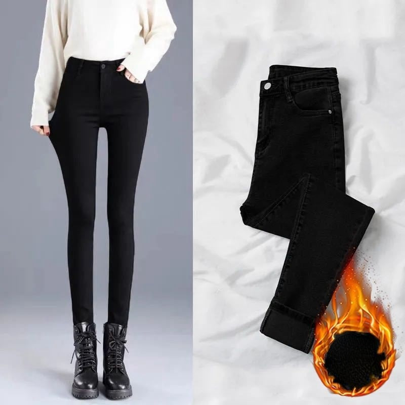 Women mom Jeans blue gray black Woman High Elastic