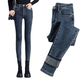  Women mom Jeans blue gray black Woman High Elastic