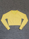 Seamless Long Sleeve Gym T-Shirts Women Spandex Crop Top Slim Tee Running Fitnes Yoga Fitness Sports Shirts Workout Clothes
