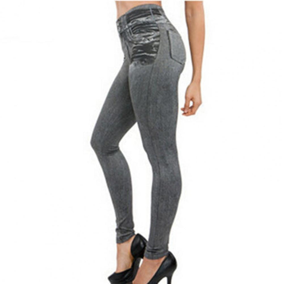 Elastic Women Pants Fake Jeans Trousers Women Pencil Pants Skinny Trousers Warm Winter Leggings Jeggings Legin Feminina Trousers