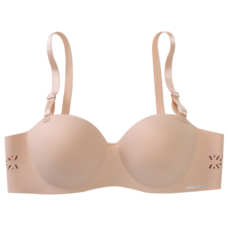 One Piece Seamless and Steel Ring Free Comfortable Bra, Small Chest Bra