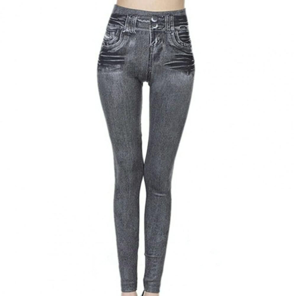 Elastic Women Pants Fake Jeans Trousers Women Pencil Pants Skinny Trousers Warm Winter Leggings Jeggings Legin Feminina Trousers