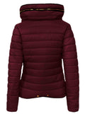 Women's Quilted Padded Puffer Jacket Ladies Bubble  Hoody Coat
