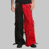 Brand New Mens BONDAGE TROUSER PUNK ROCK TRANSFORMER PURPLE BAGGY PANT & SHORT