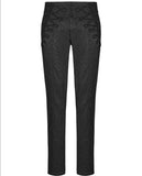 Men's Trousers Pants Black Brocade EMO Steampunk VTG Vintage Gothic