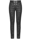 Men's Syndicate Trousers Pants Steampunk Black Brocade