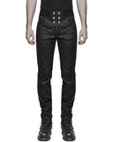 Men's Syndicate Trousers Pants Steampunk Black Brocade