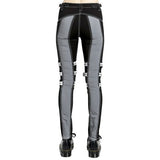 Gothic Bondage Reflective Men Pant Alternative Punk Rock Emo Trouser